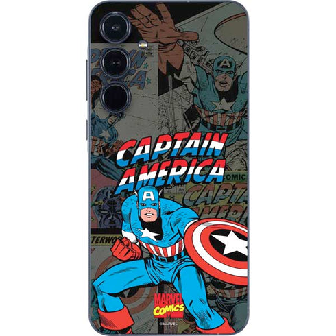Marvel Classic Comics Captain America Vintage Galaxy A35 5G Skin